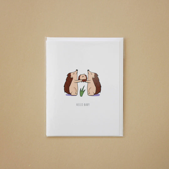 Baby  Hedgehog - Hello Baby Card