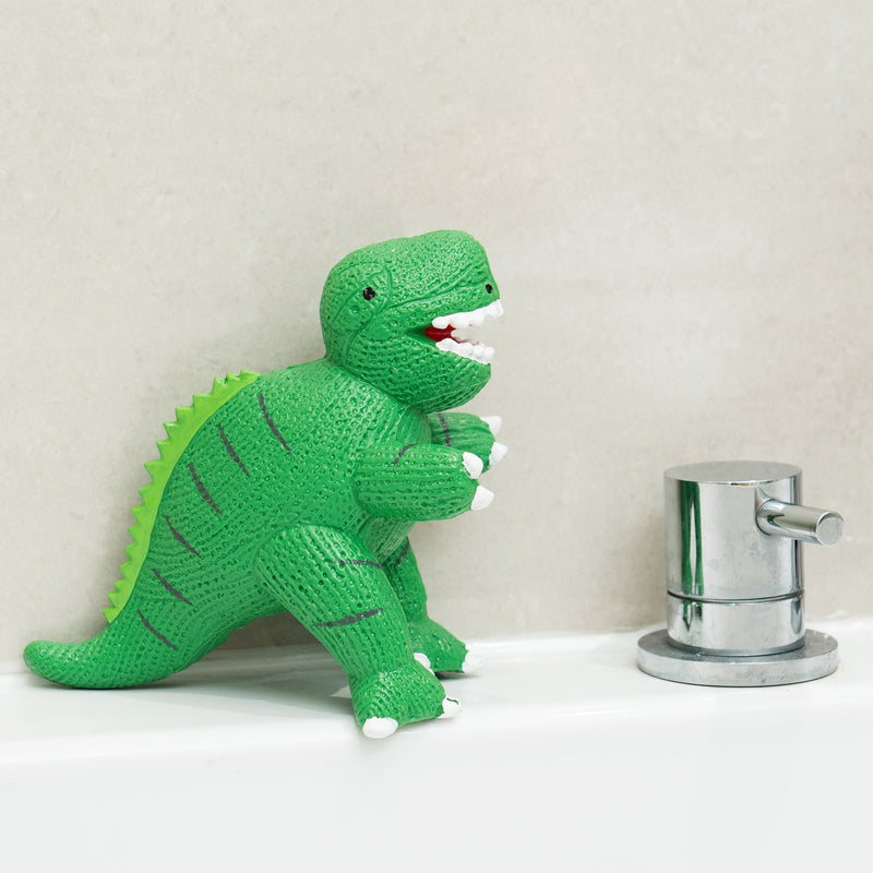 Green T-Rex Natural Rubber Dinosaur Bath Toy and Teether by Best Years Toys Best Years   