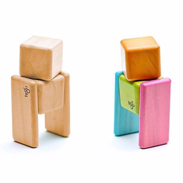 Magnetic Block Set 8 Pc Original Pocket Pouch - Tints by Tegu Toys Tegu   