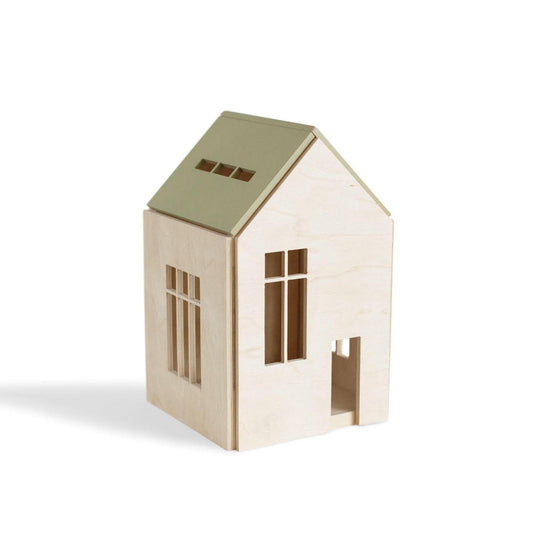 Wooden Dollhouse with Magnets - (L) Khaki by Babai