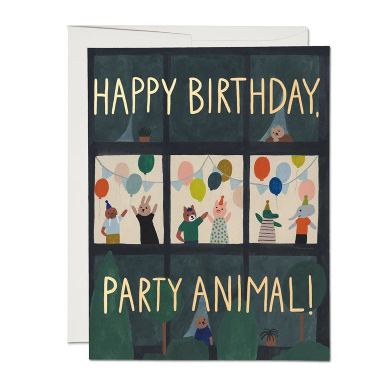Animal House Birthday Card by Red Cap Cards Paper Goods + Party Supplies Red Cap Cards   
