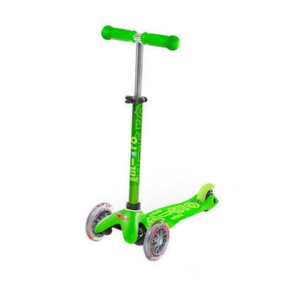 Mini Deluxe LED Scooter - Green by Micro Kickboard Toys Micro Kickboard   