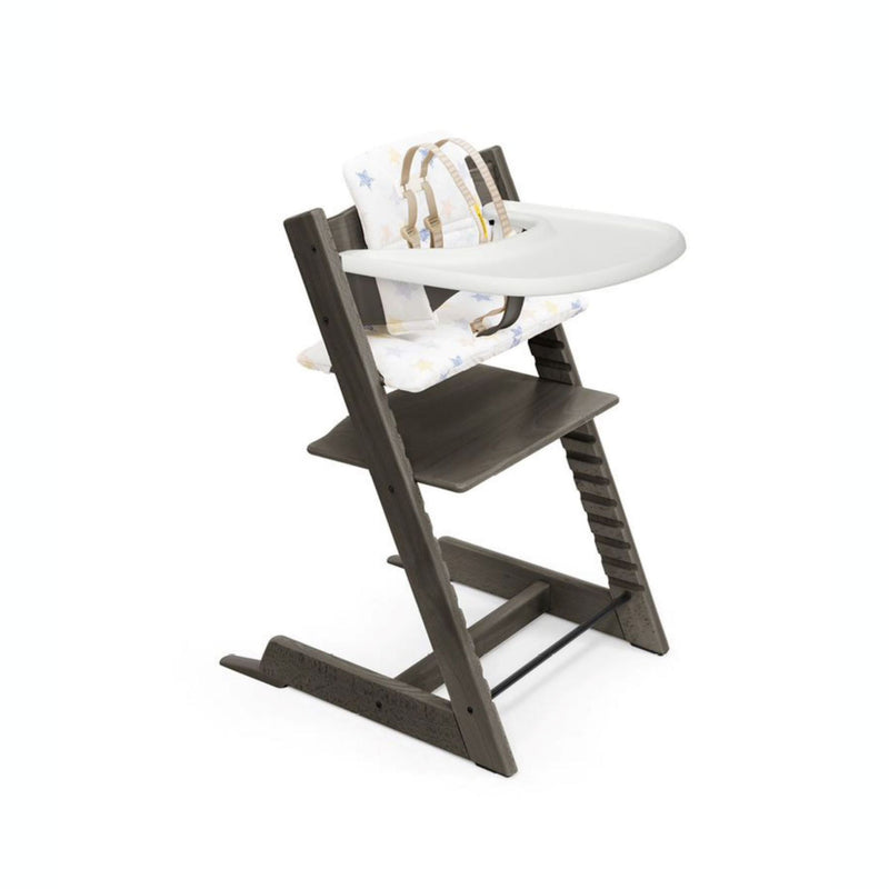 Tripp Trapp Complete High Chair by Stokke Furniture Stokke Hazy Grey with Multi Stars Cushion  