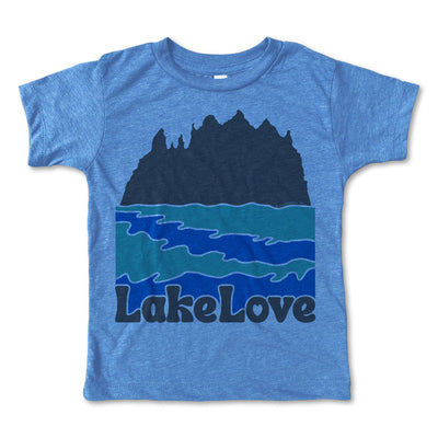 Lake Love Tee - Heather Columbia Blue by Rivet Apparel Co. Apparel Rivet Apparel Co.   