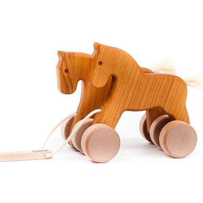 Galloping / Jumping Horses Toy in Natural by Little Poland Gallery Toys Little Poland Gallery   