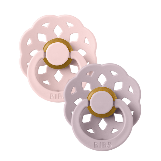 Bibs Boheme Pacifier 2 Pack - Blossom/Dusky Lilac