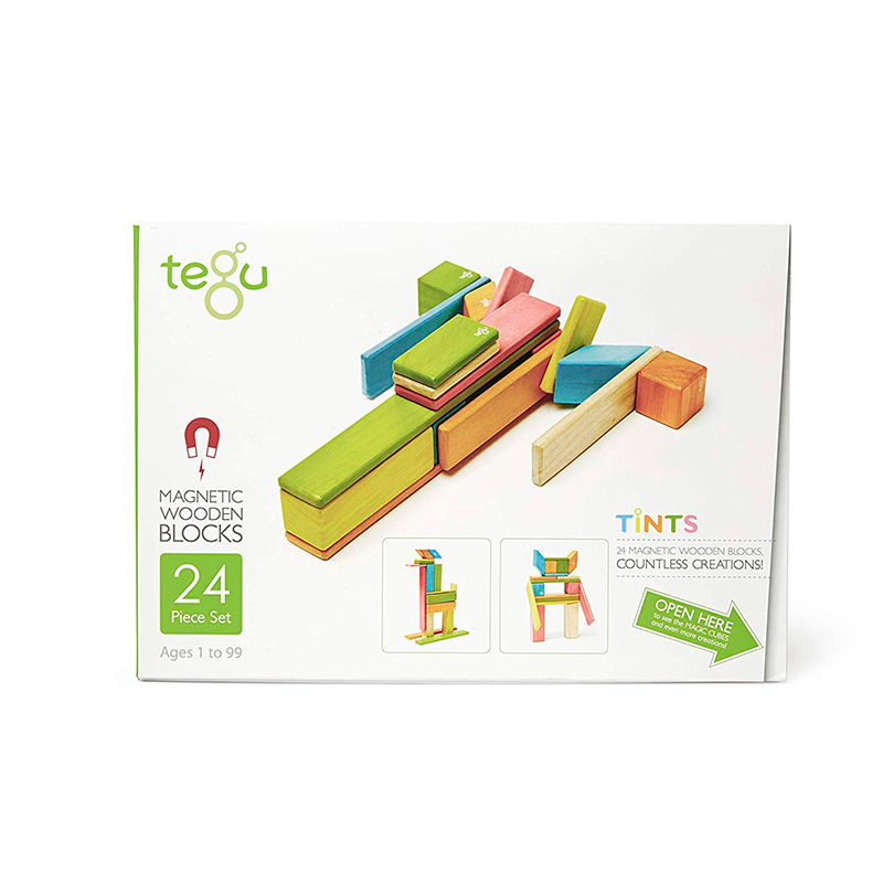 Magnetic Block Set 24 Pc Set - Tints by Tegu Toys Tegu   