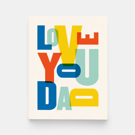 Love You Dad Greeting Card by paper&stuff