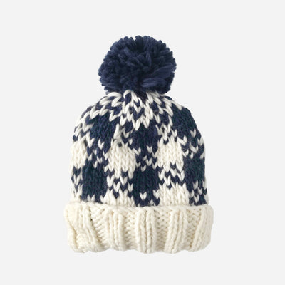 Buffalo Check Hand Knit Hat - Red by The Blueberry Hill Accessories The Blueberry Hill   