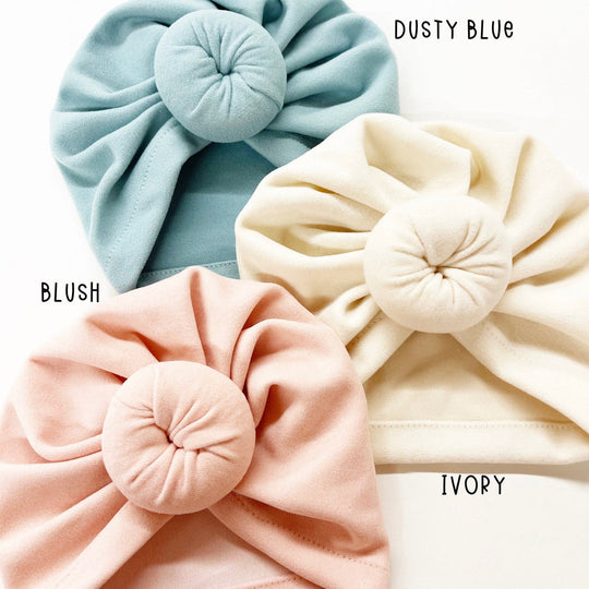 Super Soft Baby Bun Turban - Blush by Golden Dot Lane