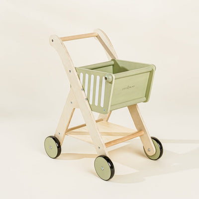Wooden Shopping Cart - Seafoam by Coco Village Toys Coco Village   