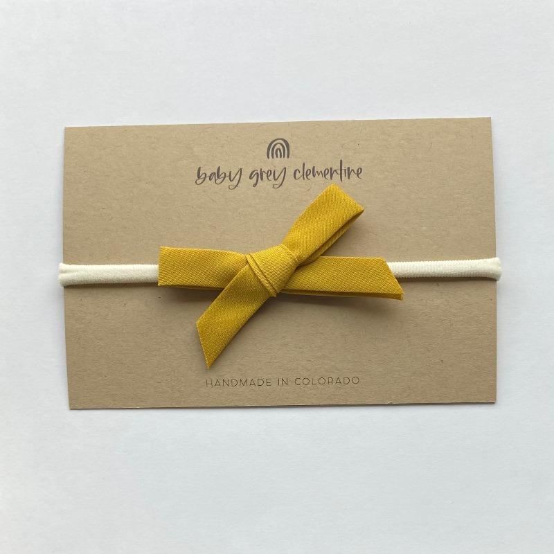 Gertie Headband - Mustard by Baby Grey Clementine Accessories Baby Grey Clementine   