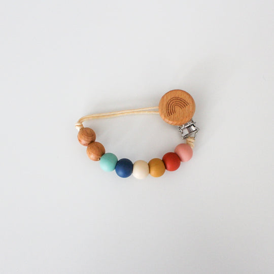 Pacifier Clip - Rainbow by Chelsea and Marbles
