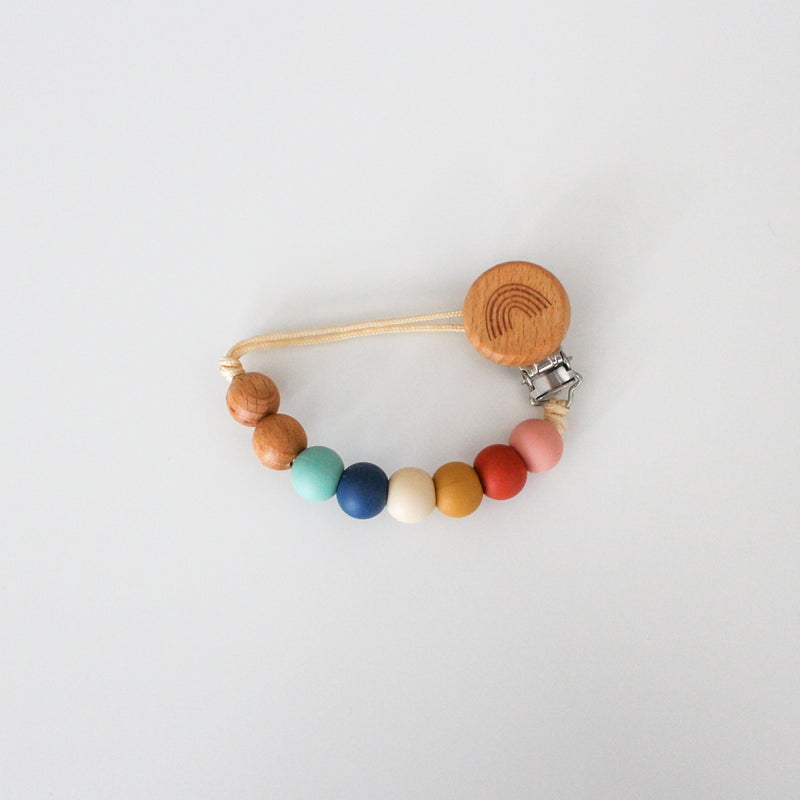 Pacifier Clip - Rainbow by Chelsea and Marbles Infant Care Chelsea and Marbles   