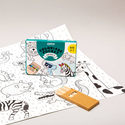 Mini Coloring Set - Animals by OMY Toys OMY   