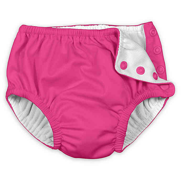 Snap Reusable Absorbent Swim Diaper - Hot Pink by iPlay Apparel iPlay   