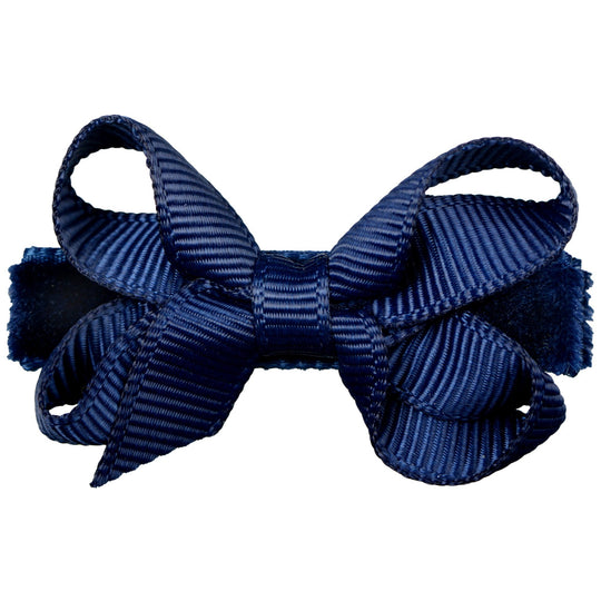 Bridget Classic Grosgrain Baby Hair Bow - Navy by No Slippy Hair Clippy
