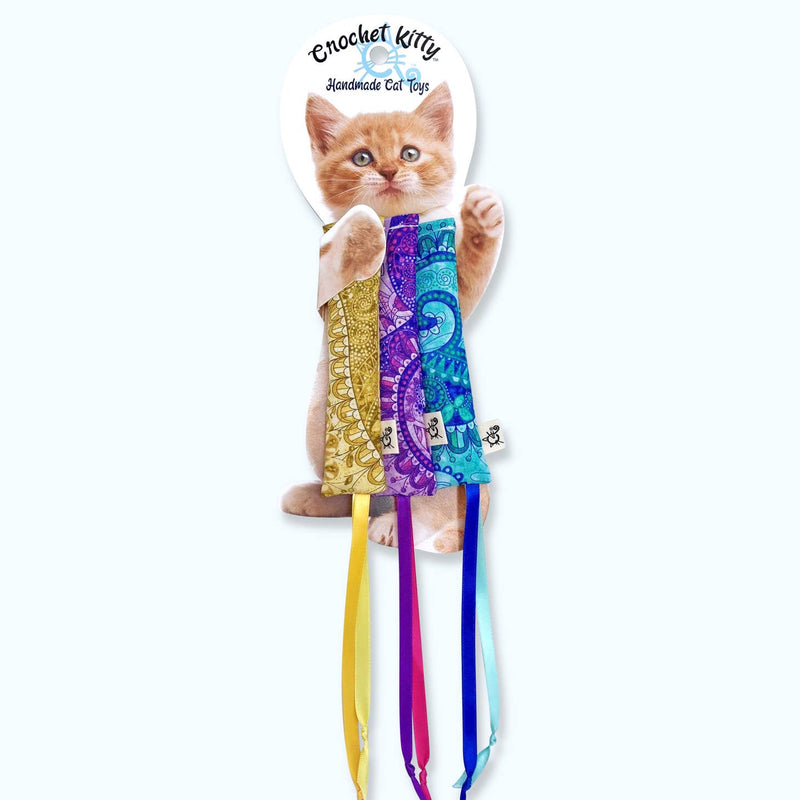 Crinkle Sticks with Ribbon Streamers - 3 Pack by Crochet Kitty