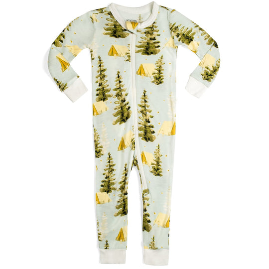 Bamboo Zipper Pajama - Camping by Milkbarn