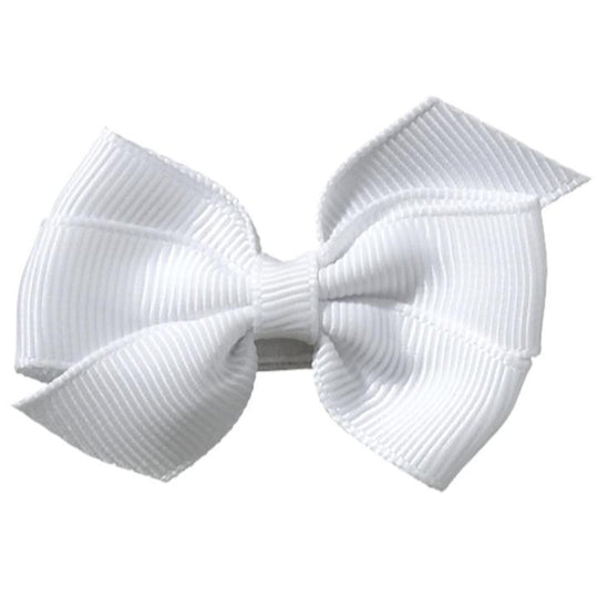 Ava Baby Hair Bow - White by No Slippy Hair Clippy