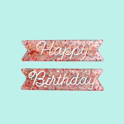 Happy Birthday Hair Clips by Eugenia Kids Accessories Eugenia Kids   