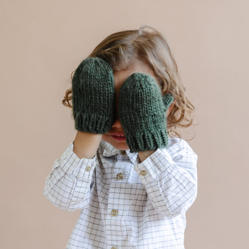 Hand Knit Mittens - Olive by The Blueberry Hill Accessories The Blueberry Hill   
