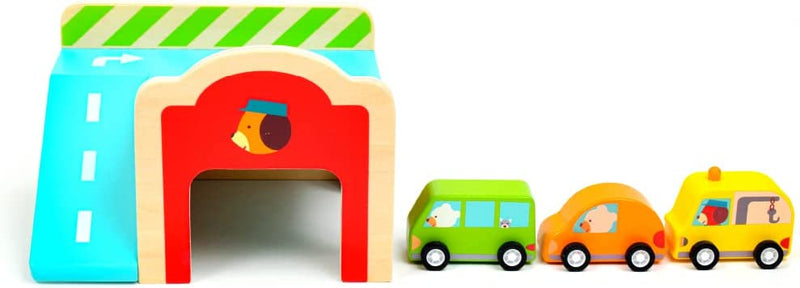 MiniGarage Wooden Toys by Djeco Toys Djeco   