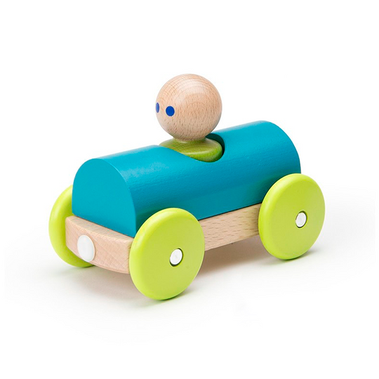 Magnetic Racer Wooden Toy - Teal by Tegu