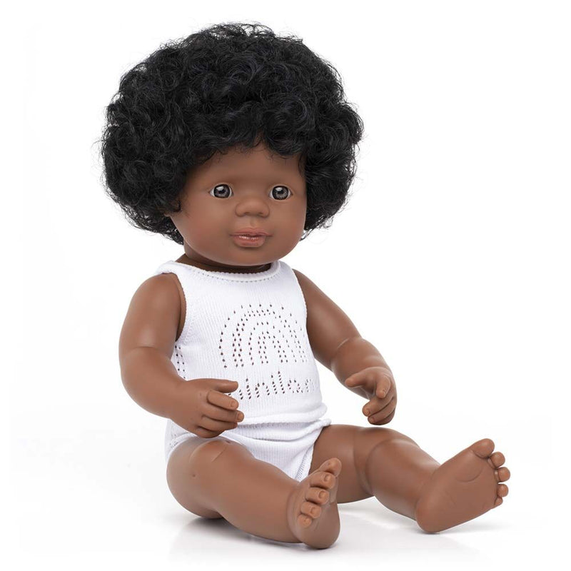 Baby Doll African American Girl 15" by Miniland Toys Miniland   