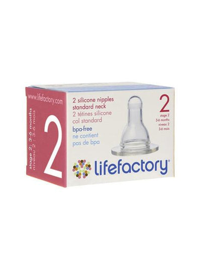 Lifefactory Silicone Nipples - 2 Pack Nursing + Feeding Lifefactory   