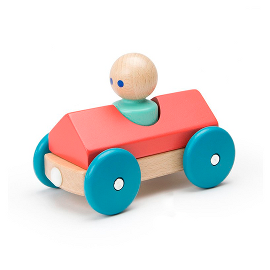 Magnetic Racer Wooden Toy - Poppy by Tegu