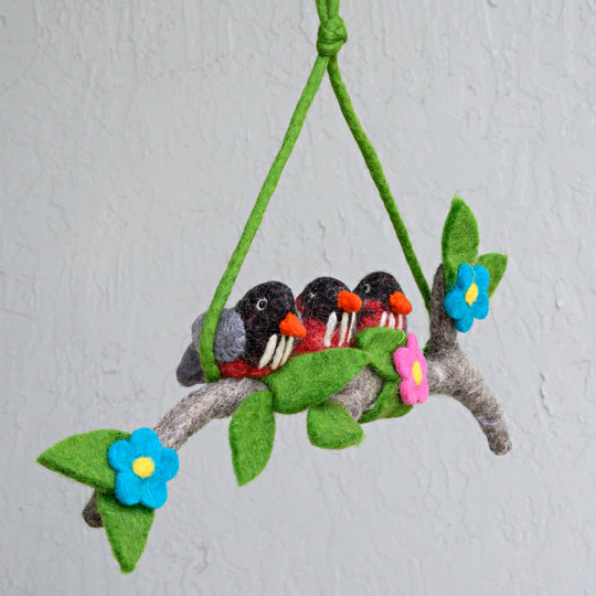 Wool Mobile - Red Robin by The Winding Road