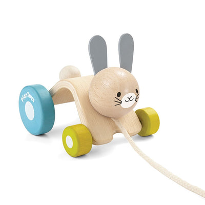 Hopping Rabbit Pull Toy by Plan Toys Toys Plan Toys   