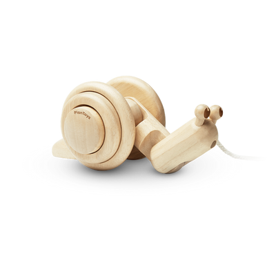 Pull Along Snail - Natural by Plan Toys Toys Plan Toys   