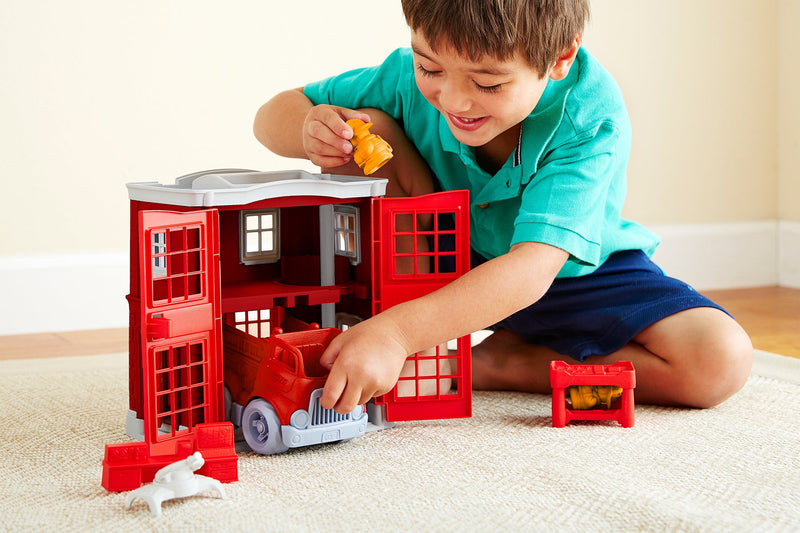 Recycled Fire Station Play Set by Green Toys Toys Green Toys   