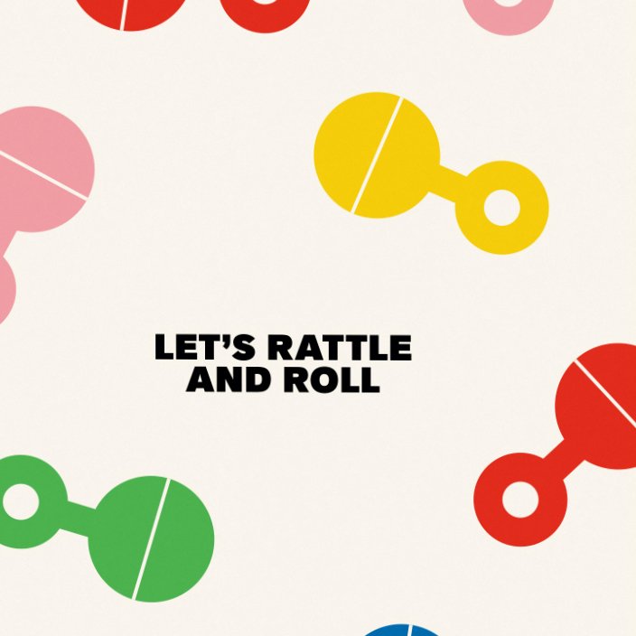 Baby Rattles Greeting Card by paper&stuff Paper Goods + Party Supplies paper&stuff   