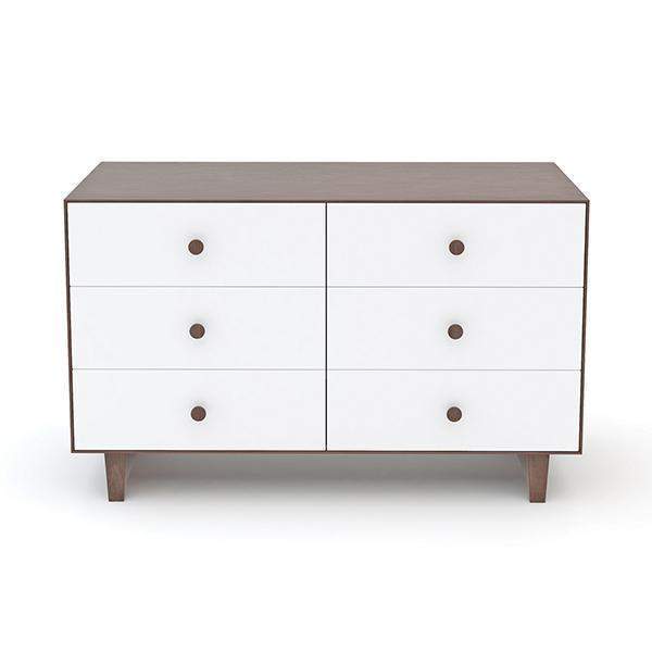 Rhea 6 Drawer Dresser - Walnut / White by Oeuf Furniture Oeuf   