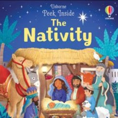 Peek Inside The Nativity - Board Book Books Usborne Books   