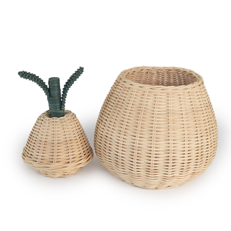 Handmade Rattan Pear Storage Basket by EcoFreax Decor EcoFreax   