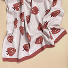 Organic Knit Cotton Blanket - Strawberry by The Blueberry Hill Bedding The Blueberry Hill   