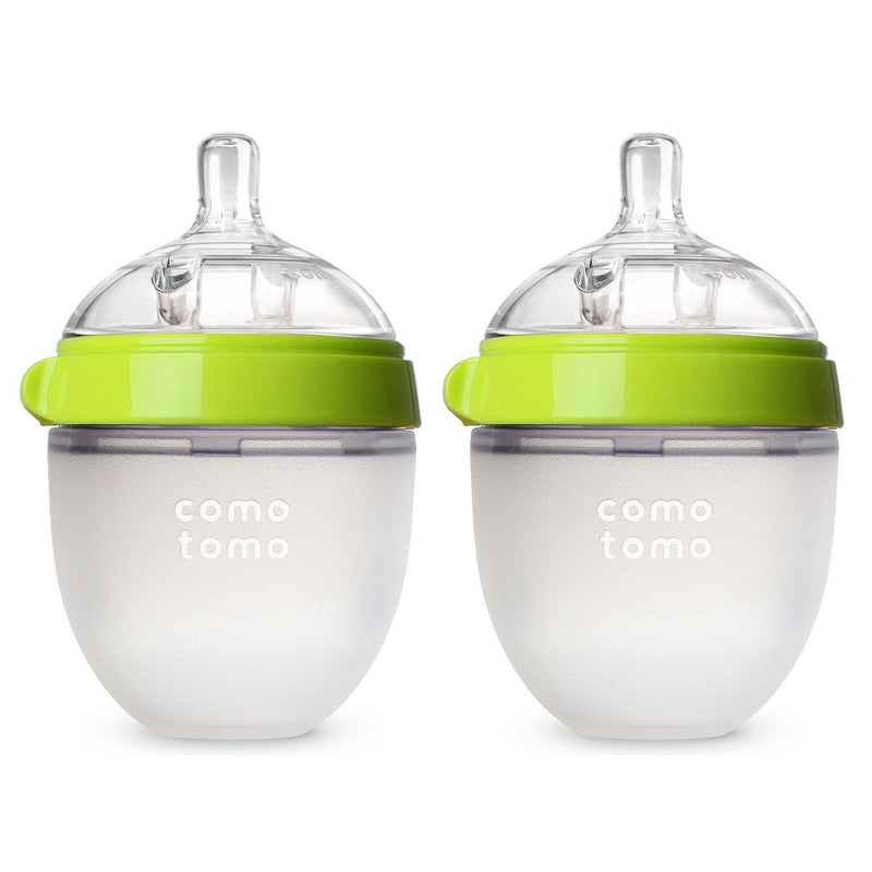 Comotomo Natural Feel Baby Bottle - 2 Pack Green 5 Oz Nursing + Feeding Comotomo   