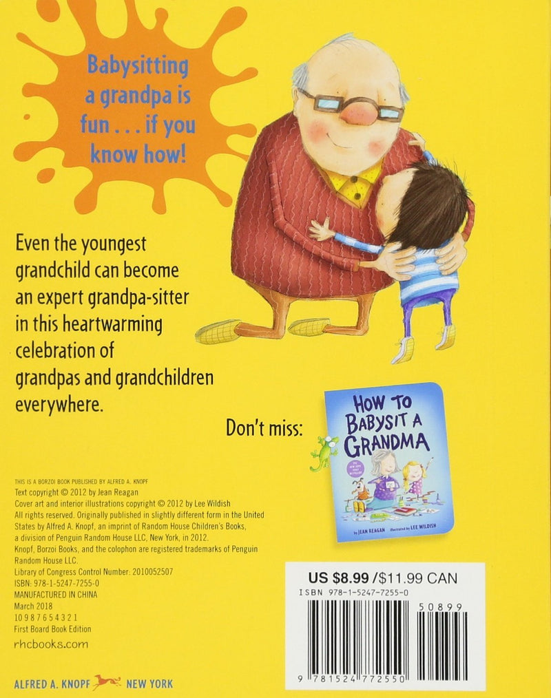 How to Babysit a Grandpa - Board Book Books Random House   