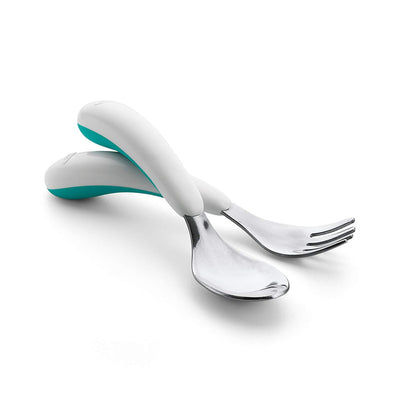 Fork + Spoon Set - Teal by OXO Tot Nursing + Feeding OXO   