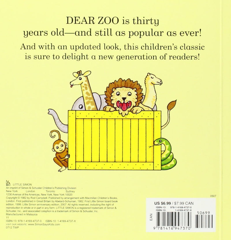Dear Zoo: A Lift-the-Flap Book Books Simon + Schuster   