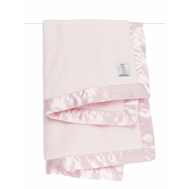 Chenille Solid Baby Blanket - Pink by Little Giraffe