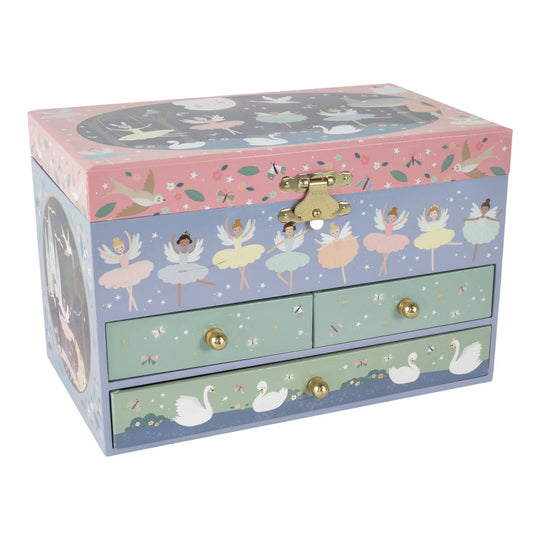 Musical Jewelry Box with 3 Drawers - Enchanted by Floss & Rock