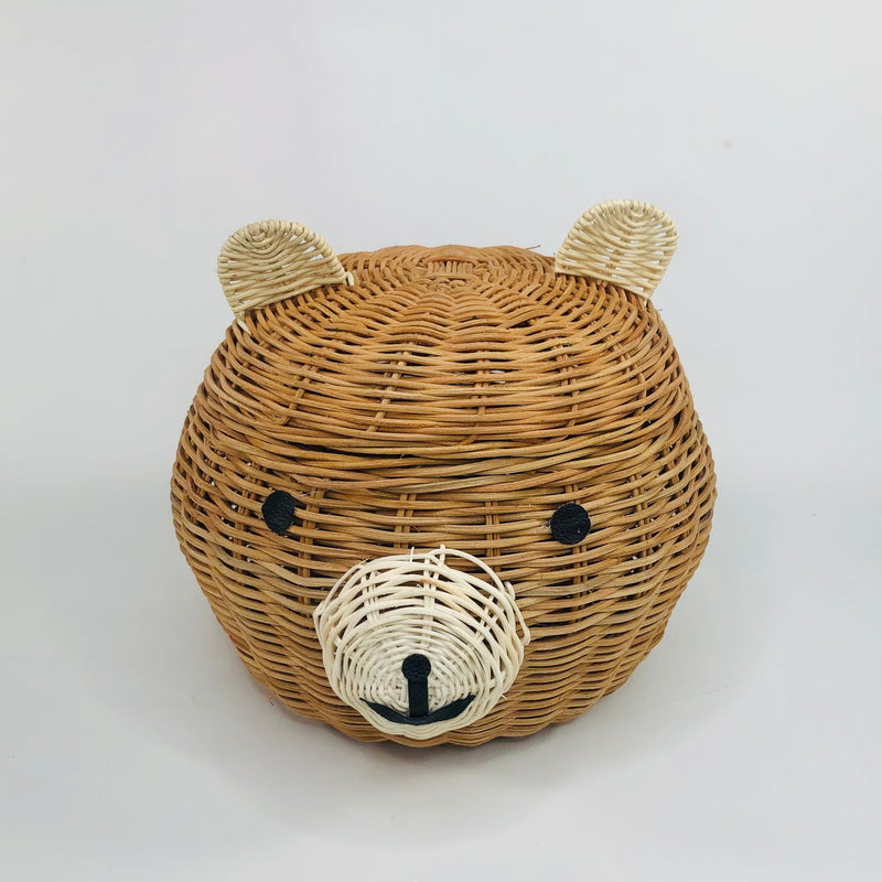 Rattan Bear Storage Basket by EcoFreax Decor EcoFreax   