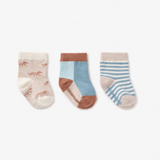 Treehouse Non-Slip Baby Sock Set - 3 Pack by Elegant Baby