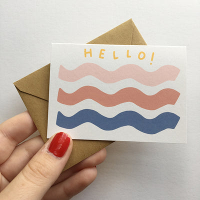 Tiny Enclosure Card - Hello! by Allie Biddle Paper Goods + Party Supplies Allie Biddle   