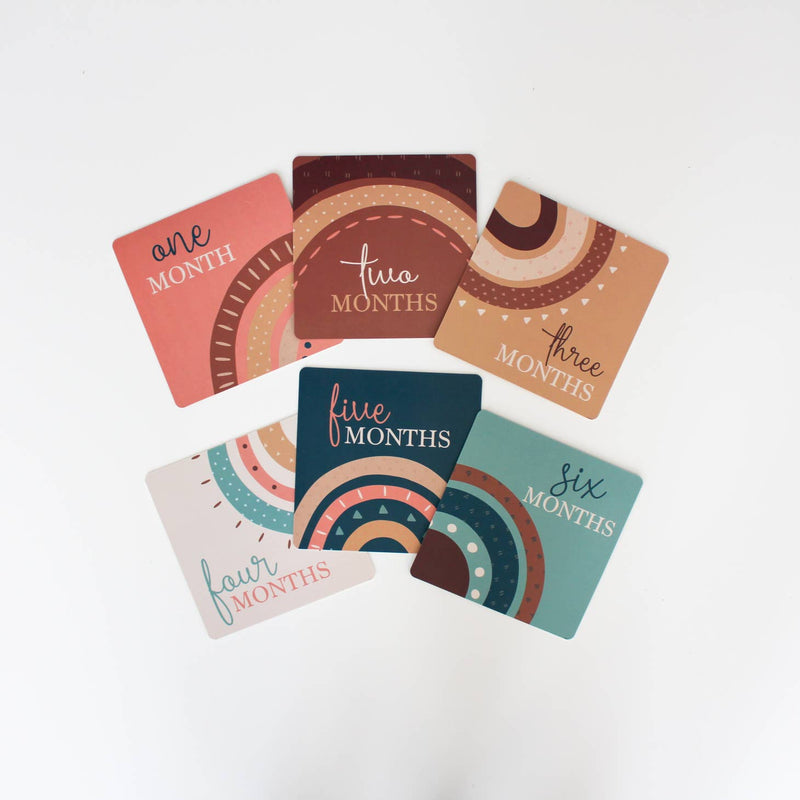 Milestone Card Set - Rainbow by Chelsea and Marbles
